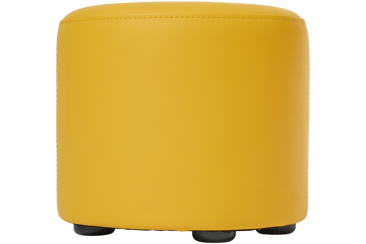 Poefje Robbie 26 cm hoog Ø 30 cm, stof 8x 32M2388 trend geel