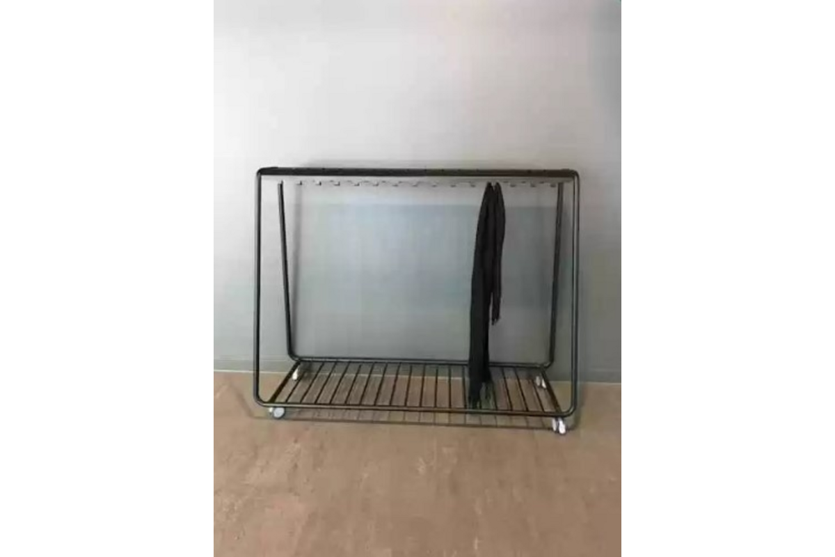 Kapstok Stent laag, verrijdbaar, 20 haken, 120 x 60 x 110 cm