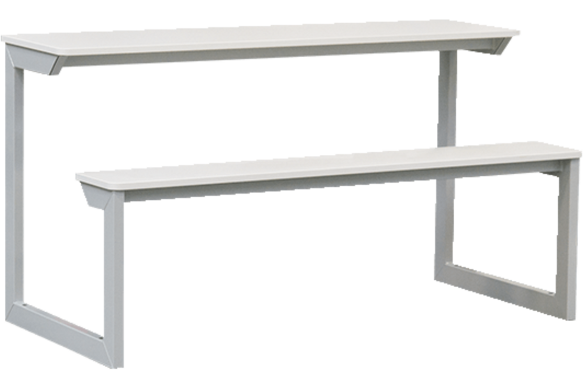 Halbank 140 x 70cm Zitting en blad met HPL toplaag
