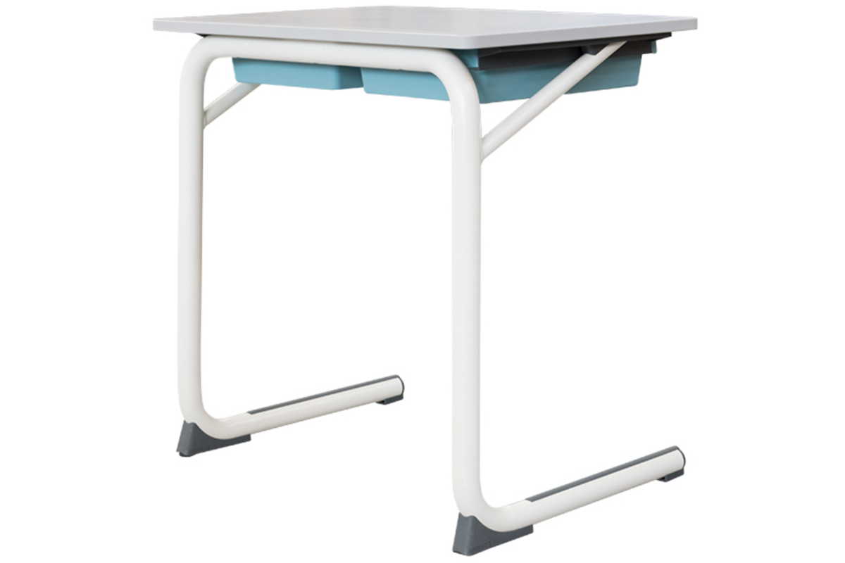 Tafel Gripz, blad met pp-rand 70 x 50 cm, met 2 kunststof laden