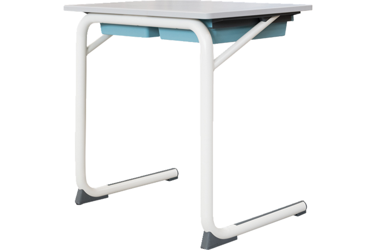 Tafel Gripz, blad met pp-rand 70 x 50 cm, met 2 kunststof laden