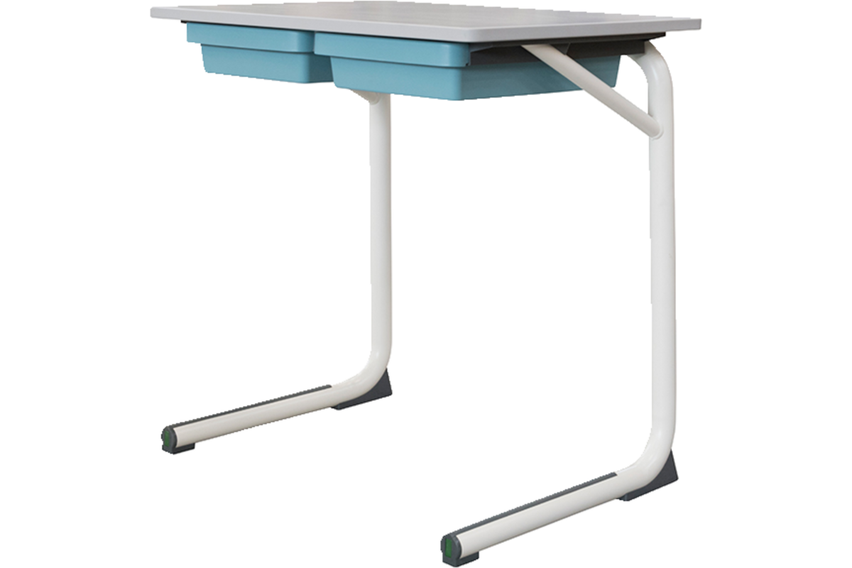 Tafel Gripz, blad met pp-rand 70 x 50 cm, met 2 kunststof laden