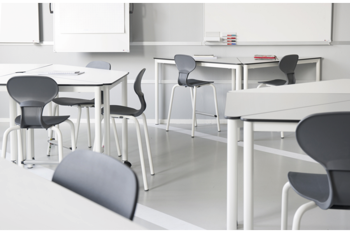 Tafel Flexi 90, 80 x 80 x 110 cm volkern met 1 zwenkwiel, 75 cm hoog
