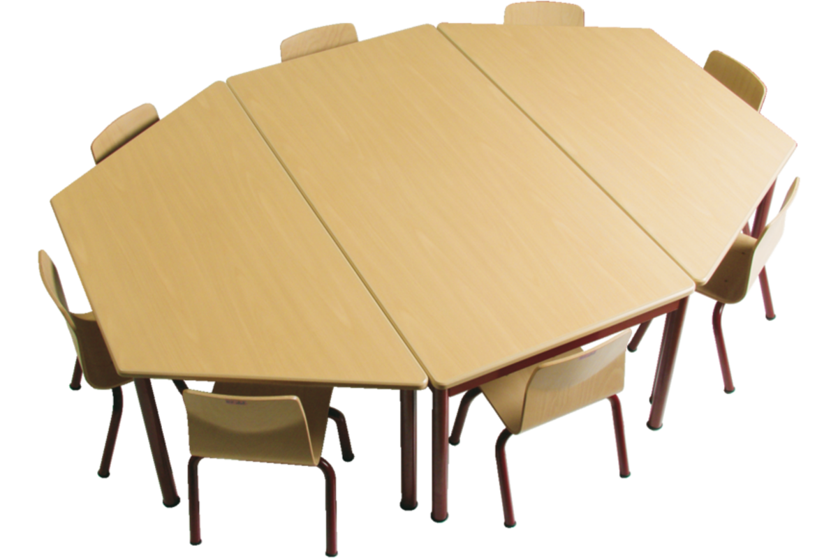Tafel Luma 140 x 70 x 70 cm trapezium blad kunststof