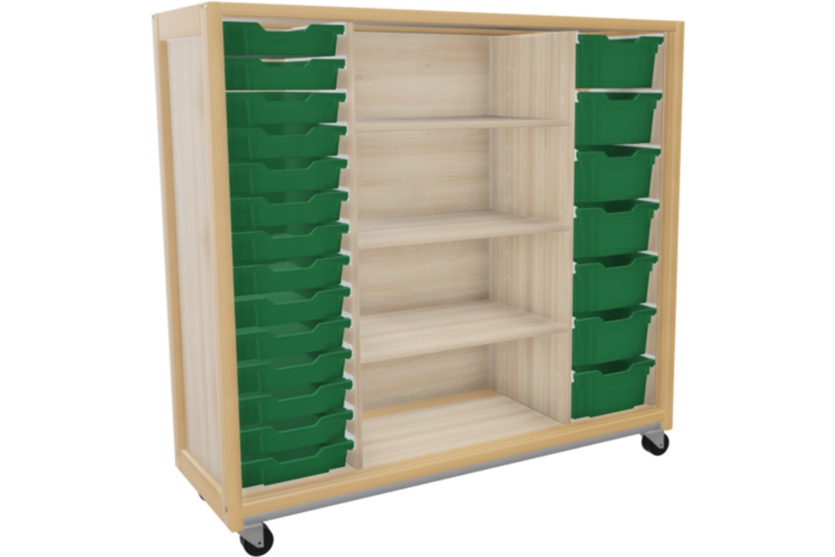 Kast 440 serie wit, 3 legplanken 14 laden van 7 cm en 7 van 15 cm