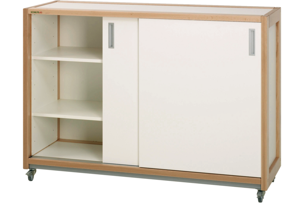 Kast 340-serie wit, 4 halve legplanken en deuren