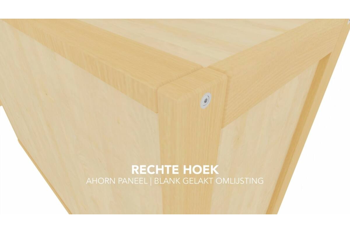 Kast 340 serie Ahorn, 4 halve legplanken en deuren