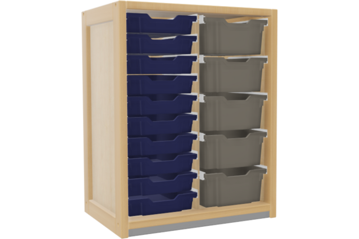 Kast 307 serie Ahorn met 10 laden van 7 cm en 5 van 15 cm