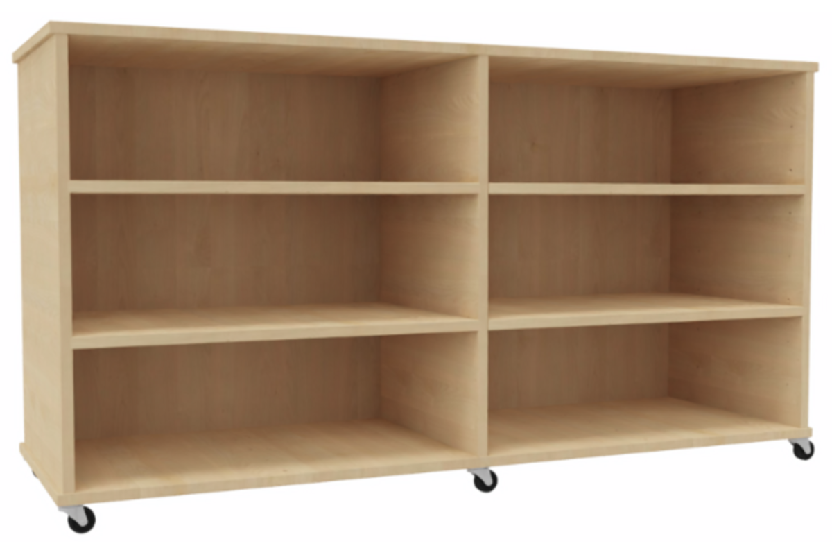 Kast 540-serie Ahorn verrijdbaar met 4 legplanken
