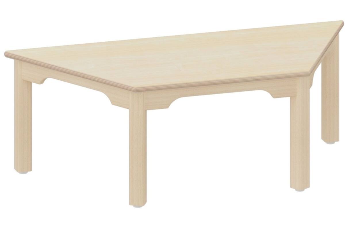 Trapeziumtafel 140 × 70 × 70 cm, 53 cm hoog, ahorn blad