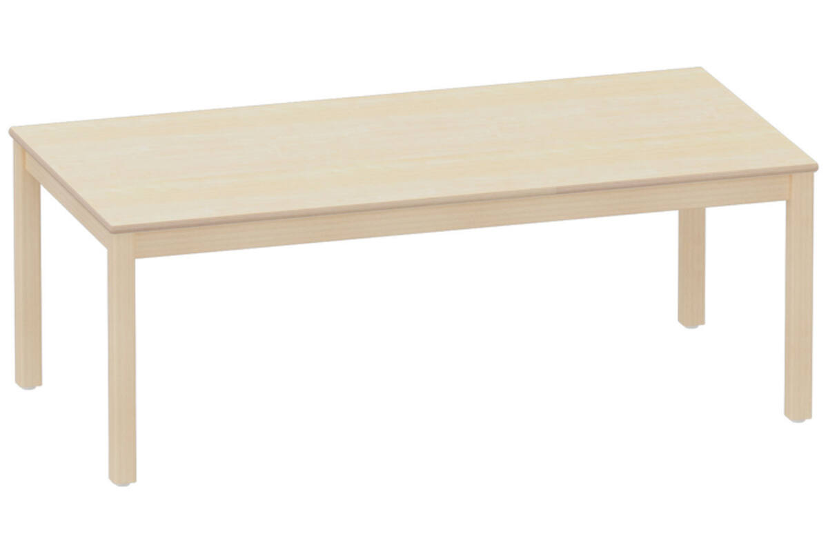 Groepstafel 140 × 70 cm, 53 cm hoog, ahorn blad