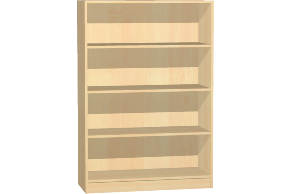 Kast open, beuken, 100 × 40 ×146 cm, 2 verstelbare en 1 vaste legplank