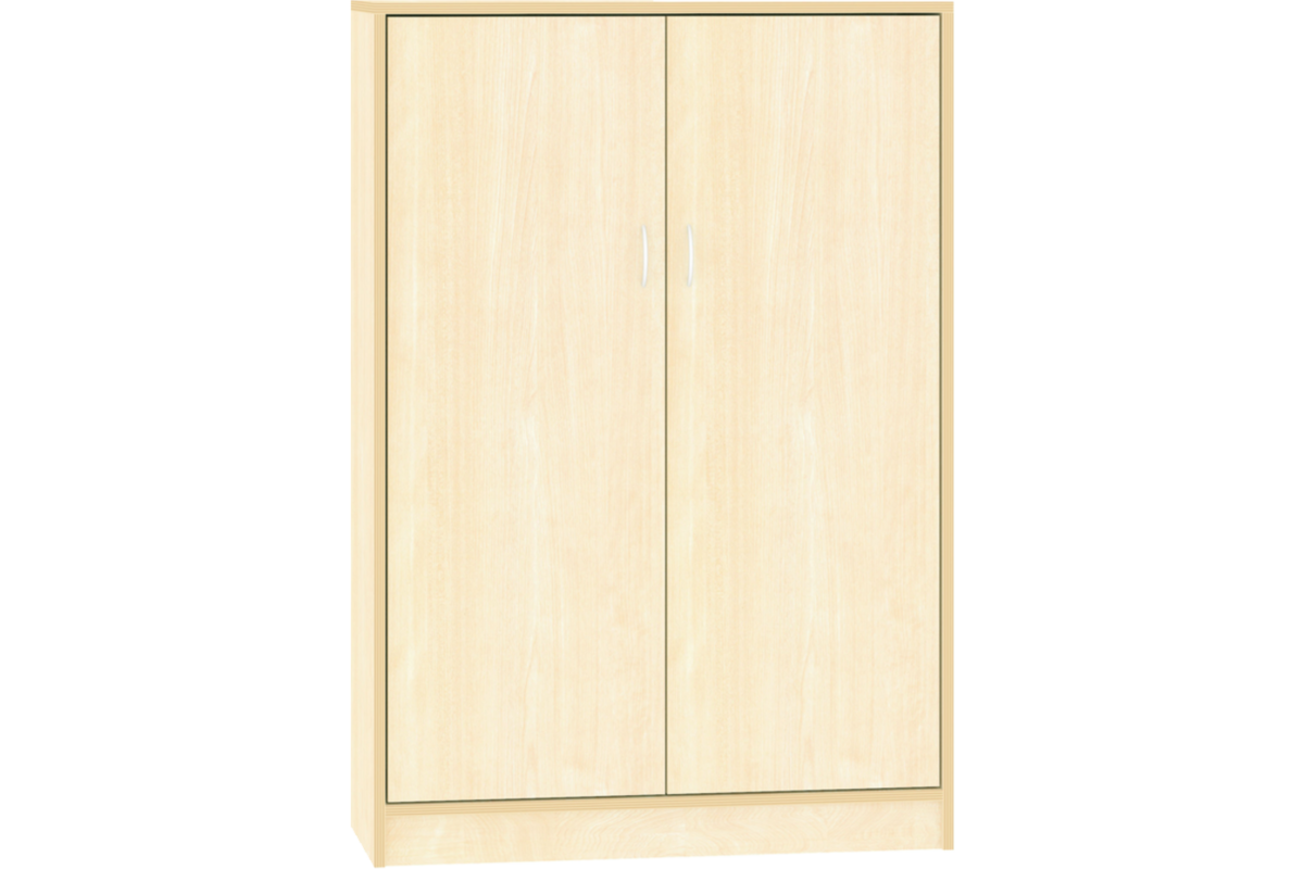 Kast dicht, ahorn, 100 × 40 × 146 cm, 2 deuren, 3 legplanken