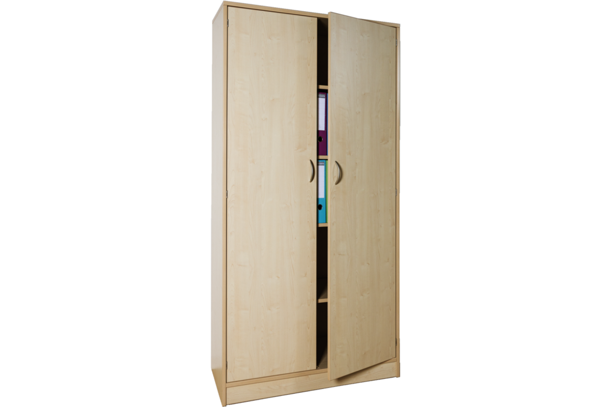 Hoge kast, ahorn, 100 × 40 × 188 cm,  2 deuren, 4 legplanken