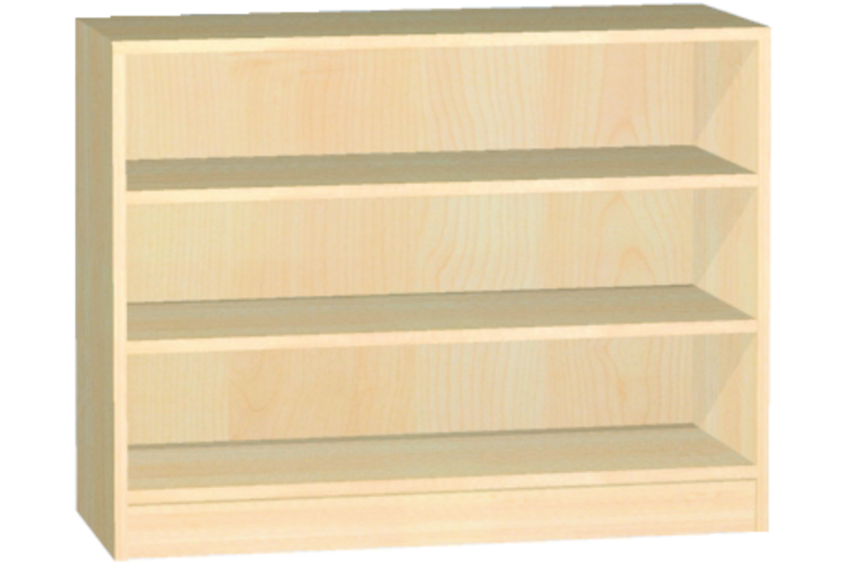 Kast open, beuken, 100 × 40 × 77 cm, 2 legplanken