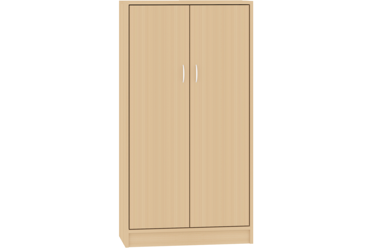 Kast dicht, beuken, 77 × 40 × 146 cm, 2 deuren, 3 legplanken