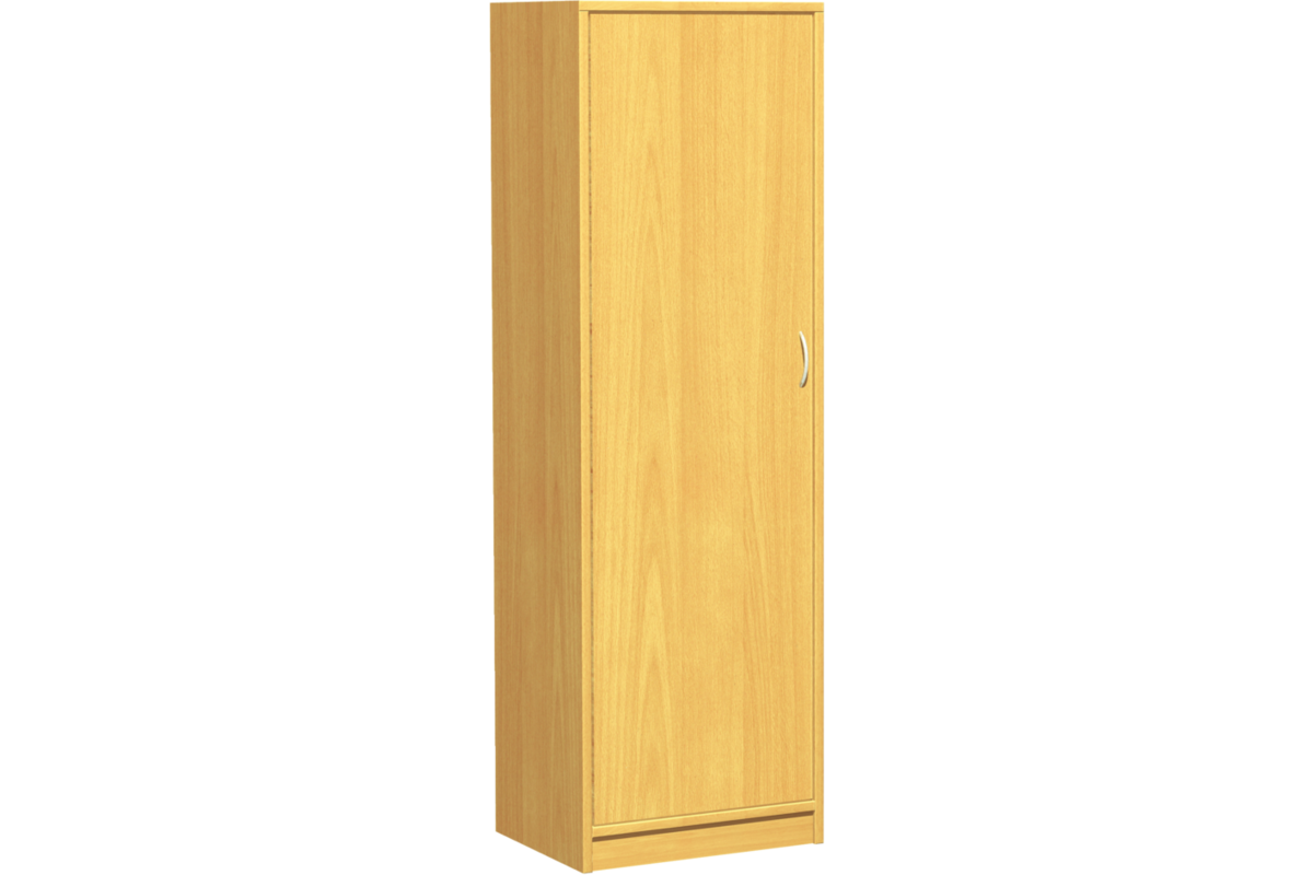 Hoge kast, ahorn, 51 x 40 x188 cm, 1 deur rechtsdraaiend, 4 legplanken
