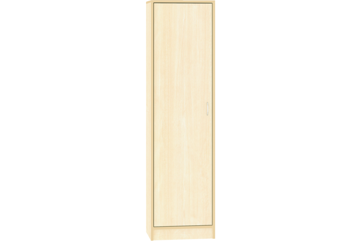 Hoge kast, ahorn, 51 x 40 x188 cm, 1 deur linksdraaiend, 4 legplanken