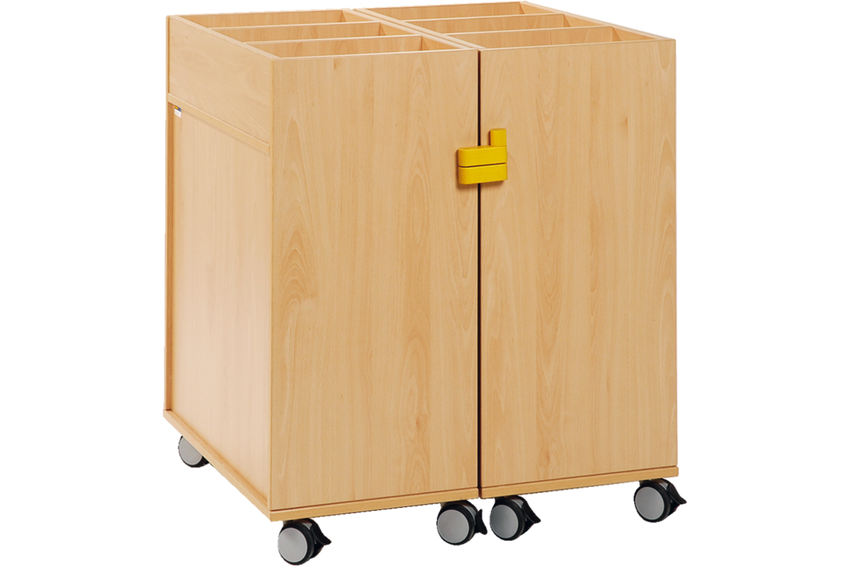 Klapkast Basic ahorn verrijdbaar, 77 × 80 × 93 cm