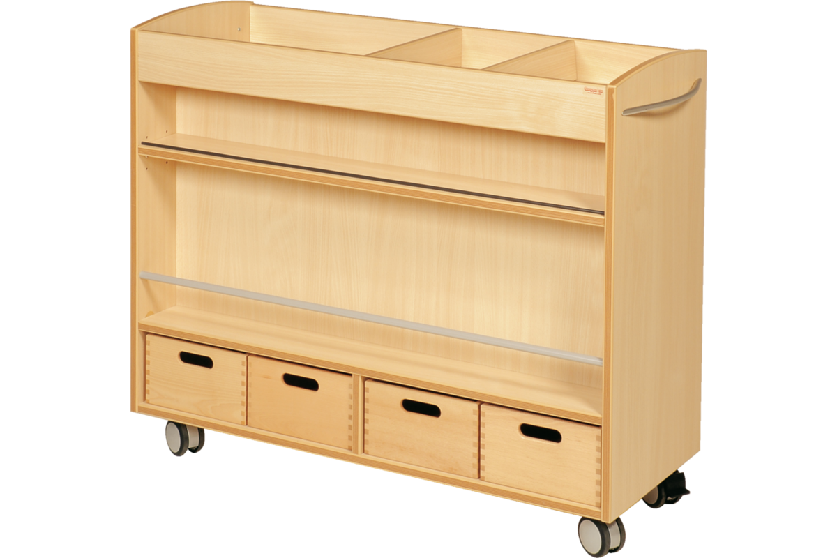 Kast ahorn, 105 × 40 × 89 cm, verrijdbaar, excl. bakken