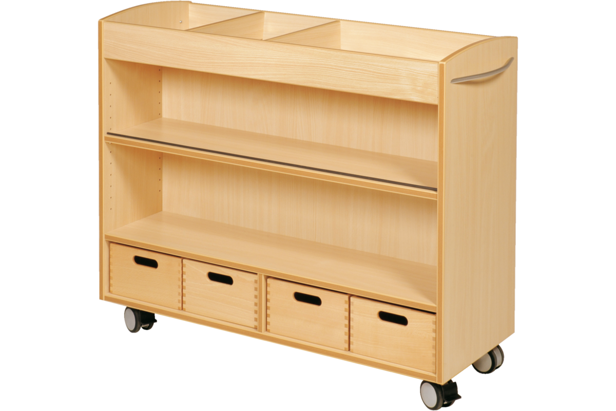 Kast ahorn, 105 × 40 × 89 cm, verrijdbaar, excl. bakken