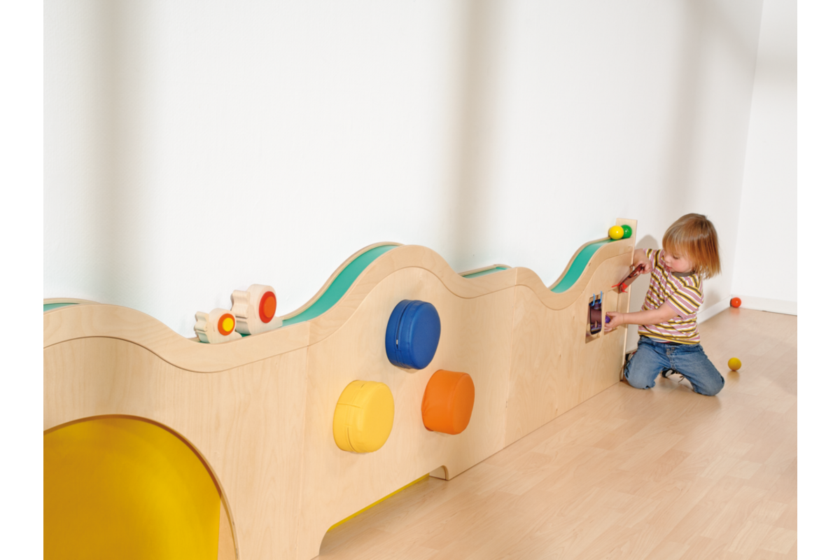 Speelwand cilinder, 103 × 7 × 63 cm cm, berken multiplex