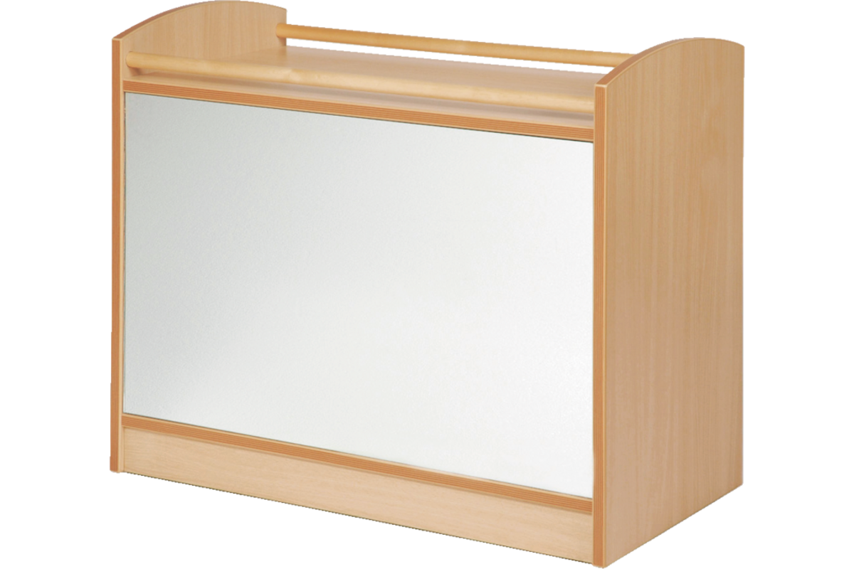 Kast Pamini met spiegel achterwand, beuken, 77 × 40 × 64 cm