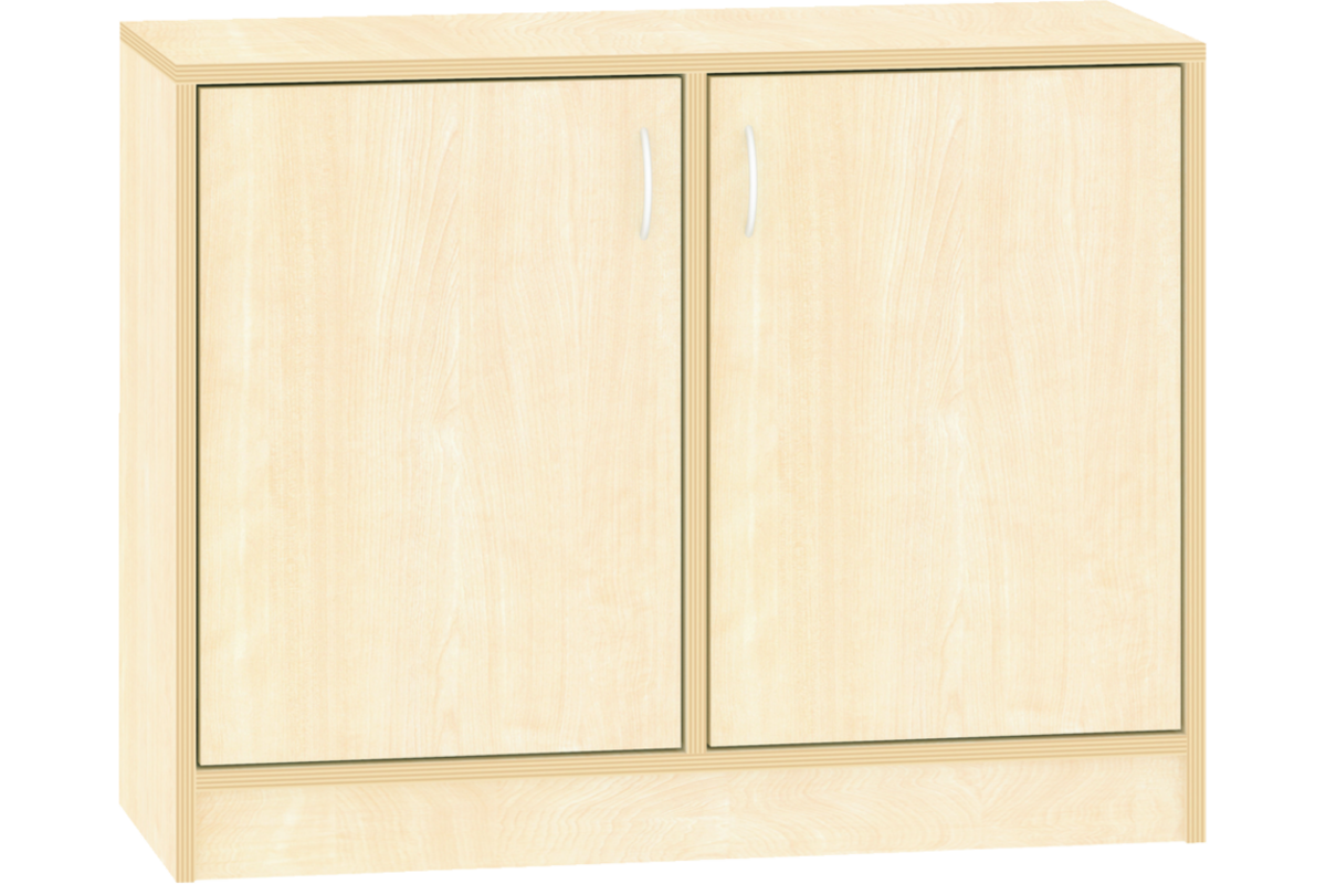Onderkast met 2 deuren, 2 legplanken, 100 × 40 × 77 cm, ahorn