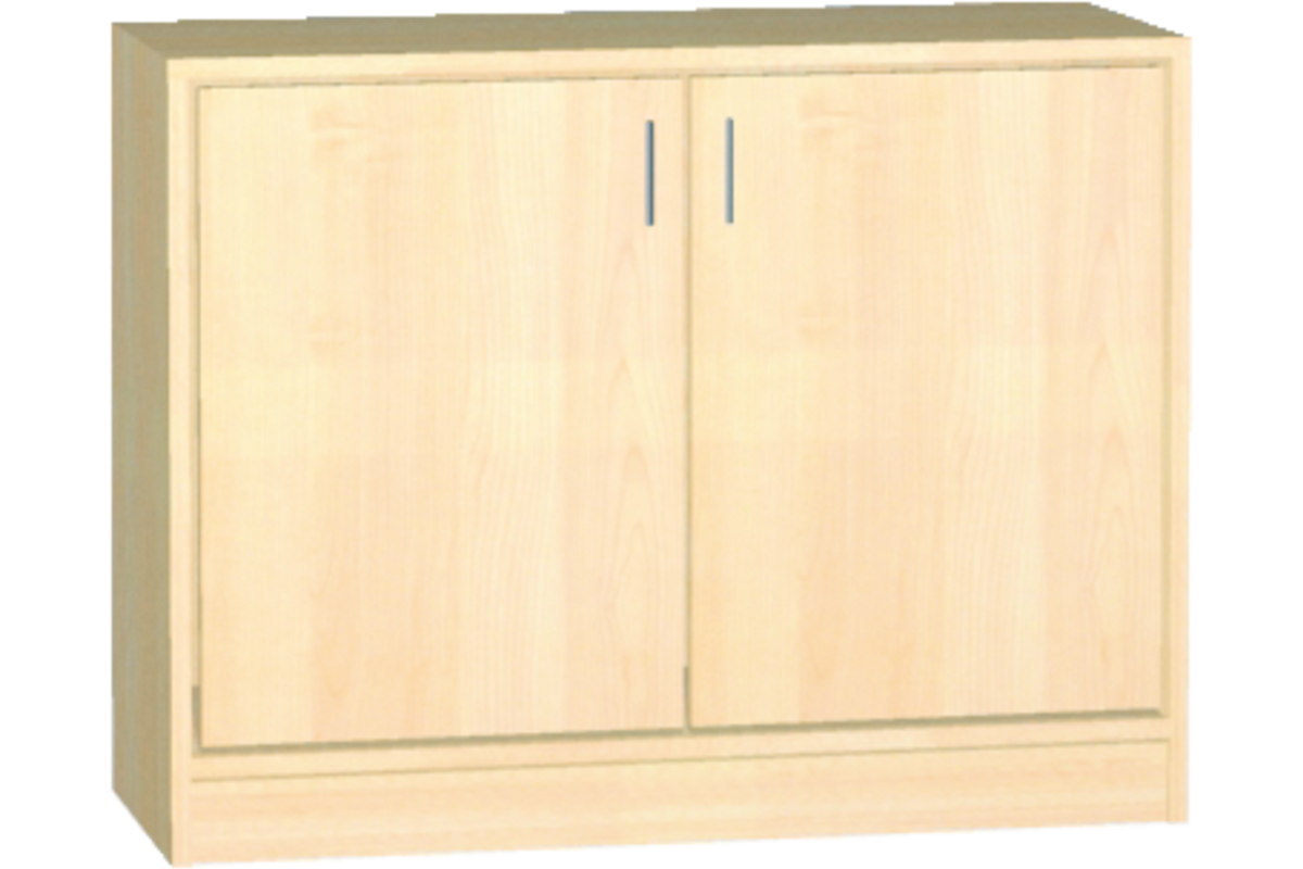 Onderkast met 2 deuren, 2 legplanken, 100 × 40 × 77 cm, beuken
