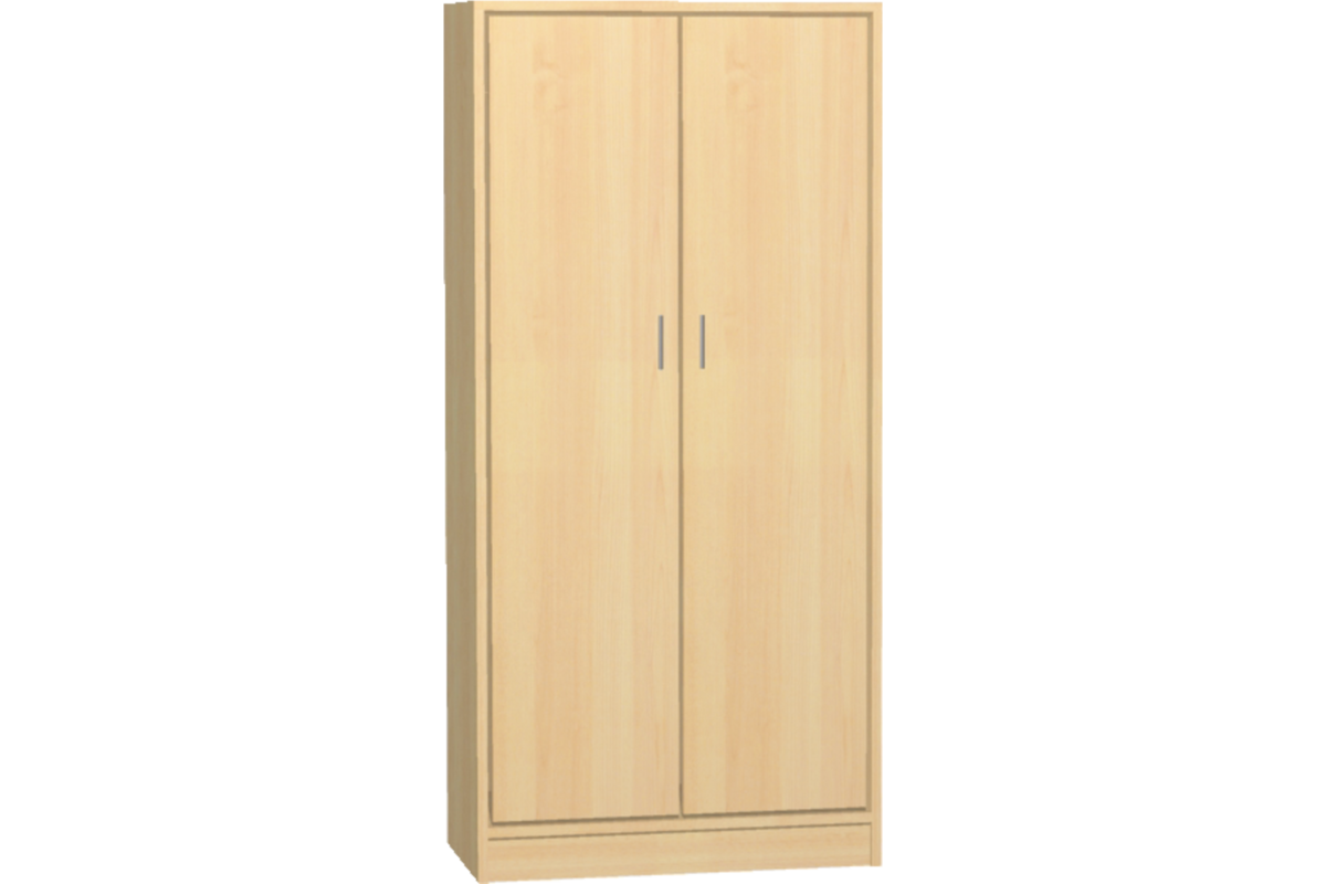 Hoge kast, ahorn, 77 × 40 × 163 cm, 2 deuren, 3 legplanken