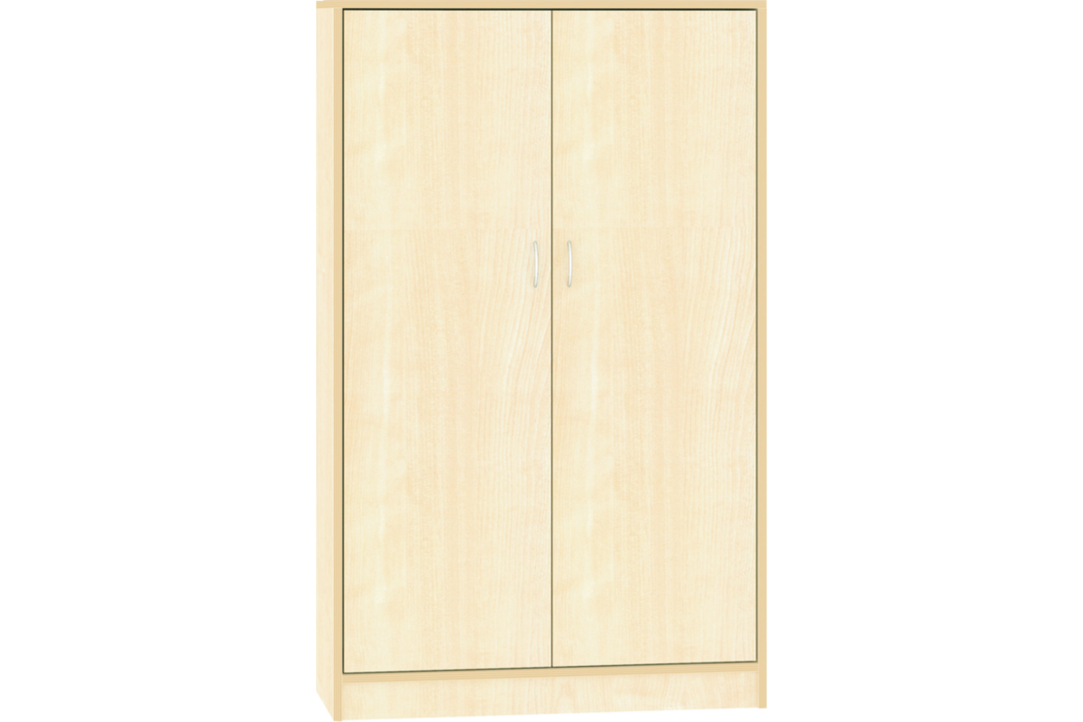 Hoge kast, ahorn, 100 × 40 × 163 cm, 2 deuren, 3 legplanken