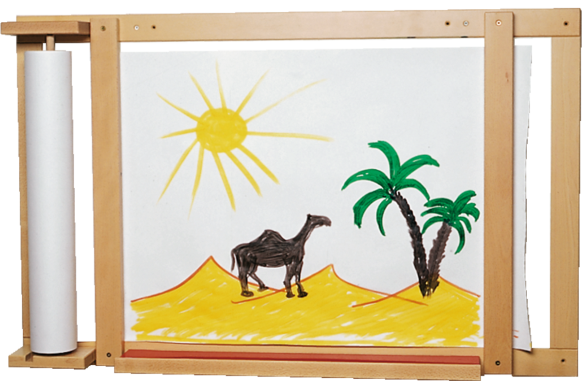 Verfwand beuken met aflegplank, 115 x73 x13 cm