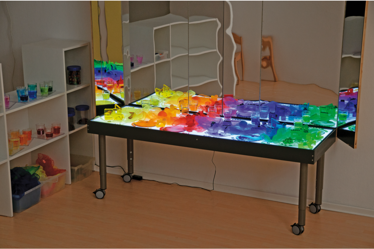 Lichttafel 180 x 60 cm, in 2 hoogten verstelbaar