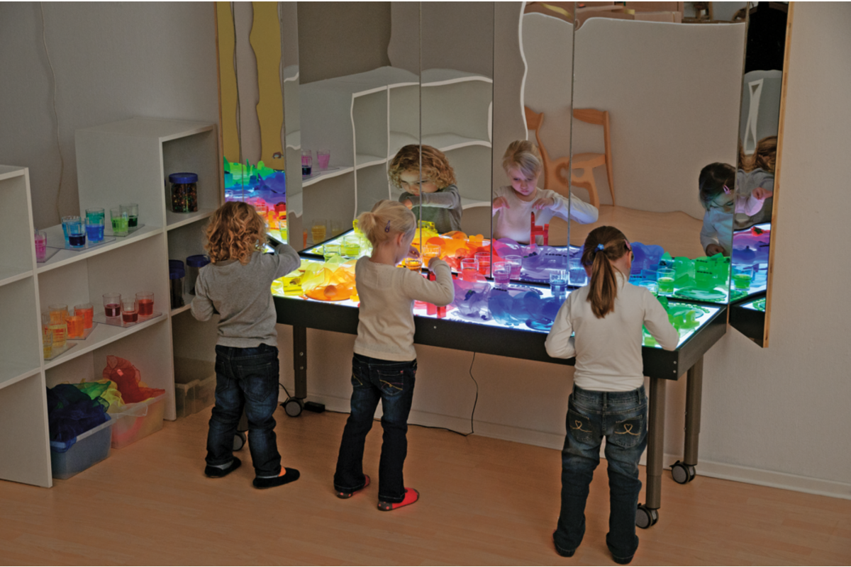 Lichttafel 180 x 60 cm, in 2 hoogten verstelbaar