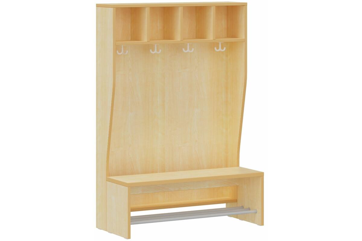 Garderobe, Ahorn, 100 cm breed, hoogte 146 cm, zithoogte 35 cm