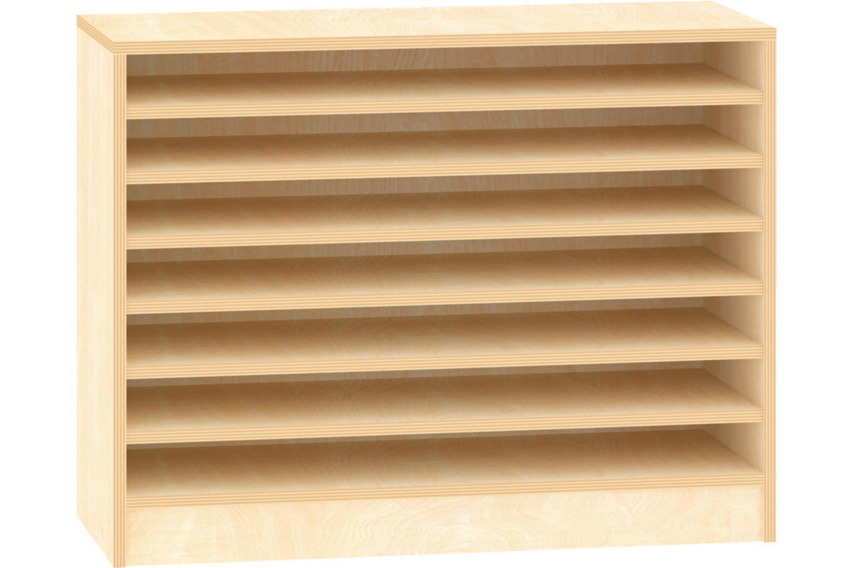 Puzzelkast, 100×40×77 cm ahorn 7 vakken