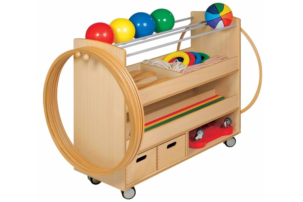 Materiaalkast laag tbv gym- en sportmaterialen 88,5×105×40 cm ahorn
