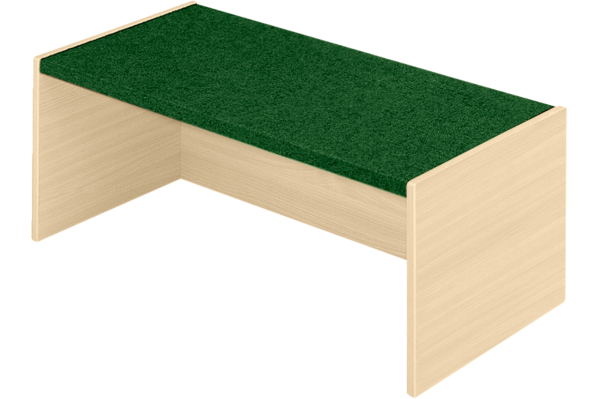 Podiumelement recht 120 × 40 × 35 cm, Ahorn met Tretford bekleding