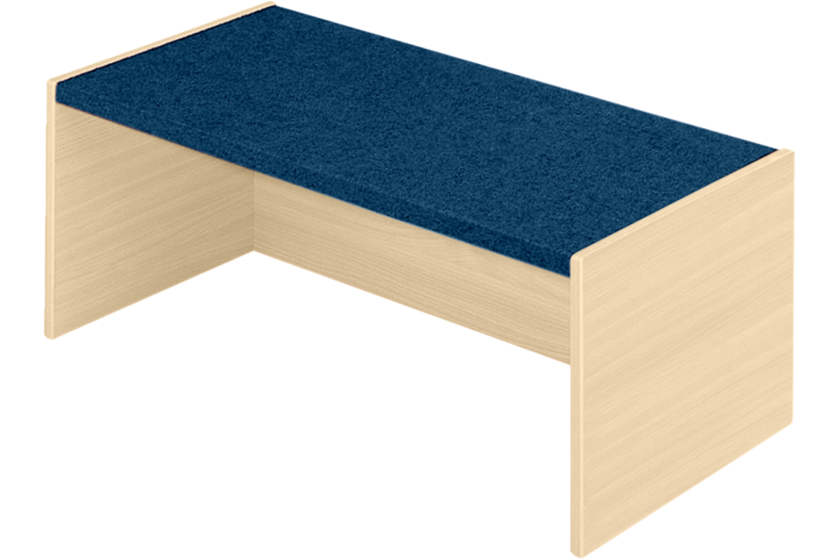 Podiumelement recht 120 × 40 × 35 cm, Ahorn met Tretford bekleding