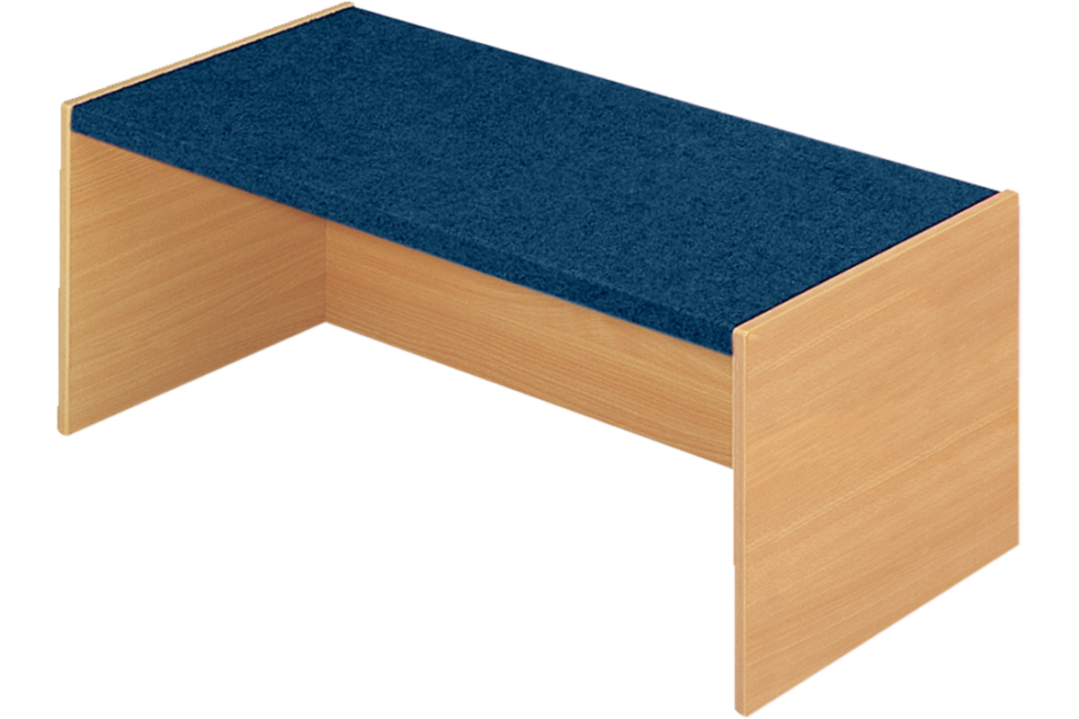 Podiumelement recht 120 × 40 × 35 cm, Beuken met Tretford bekleding