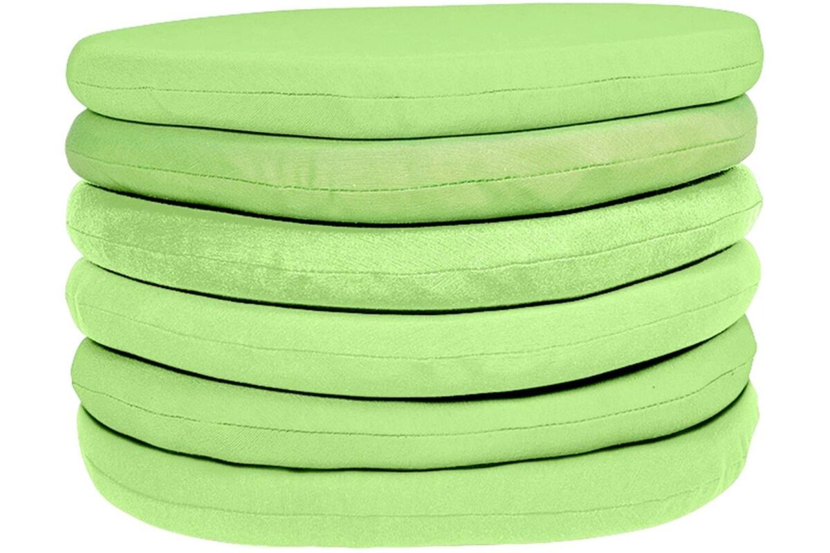 Zitkussens l.groen, 6 stuks, rond 30 cm