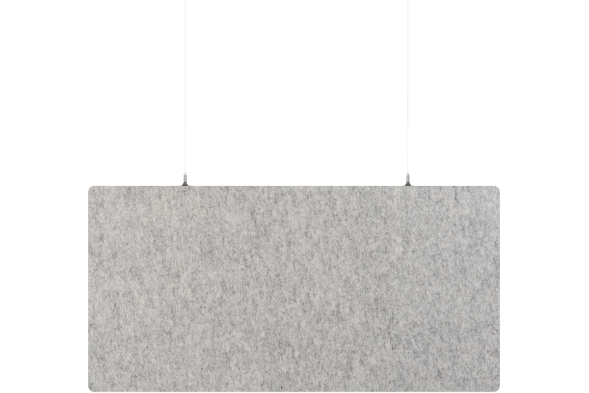 Akoestisch PET-vilt rechthoekig plafondpaneel, lichtgrijs,60x120 cm