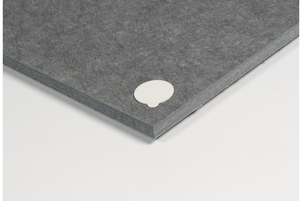Akoestische PET-vilt wandpanelen, set4, donkergrijs, 30x120 cm