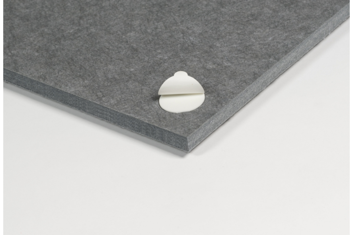 Akoestische PET-vilt wandpanelen, set4, donkergrijs, 30x120 cm