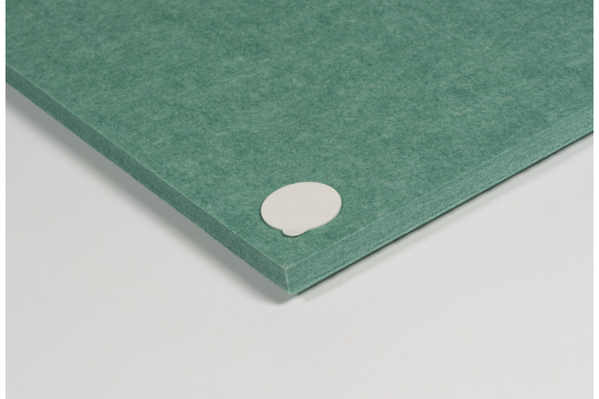 Akoestische PET-vilt wandpanelen, set4, petrol groen, 30x120 cm