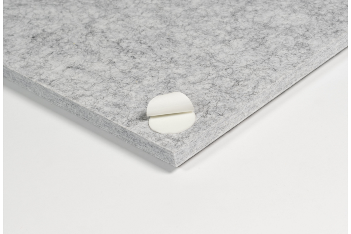 Akoestische PET-vilt wandtegels, set12, combi set grijs, 30x30 cm