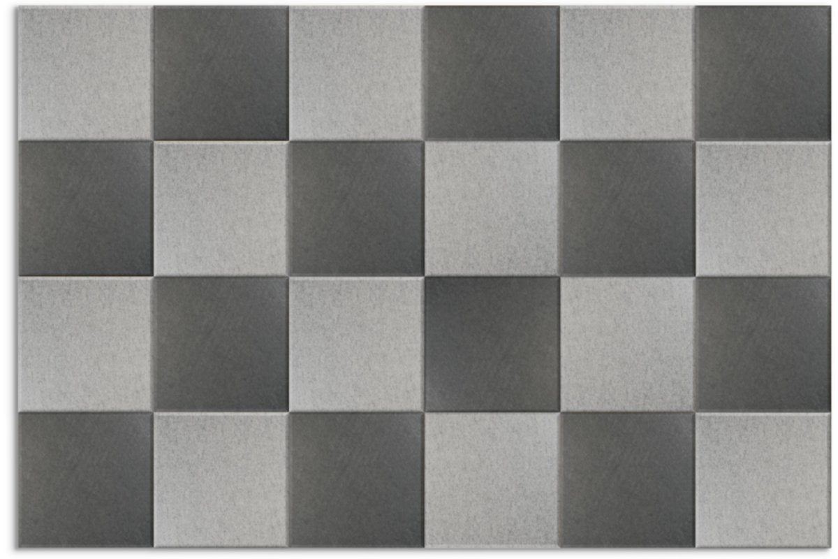 Akoestische PET-vilt wandtegels, set24, combi set grijs,30x30cm