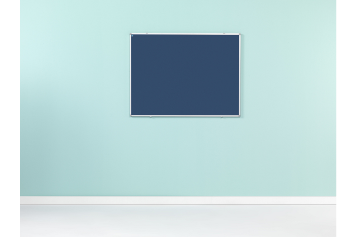 Prikbord Softline profiel 16mm, bulletin blauw, 120x300 cm