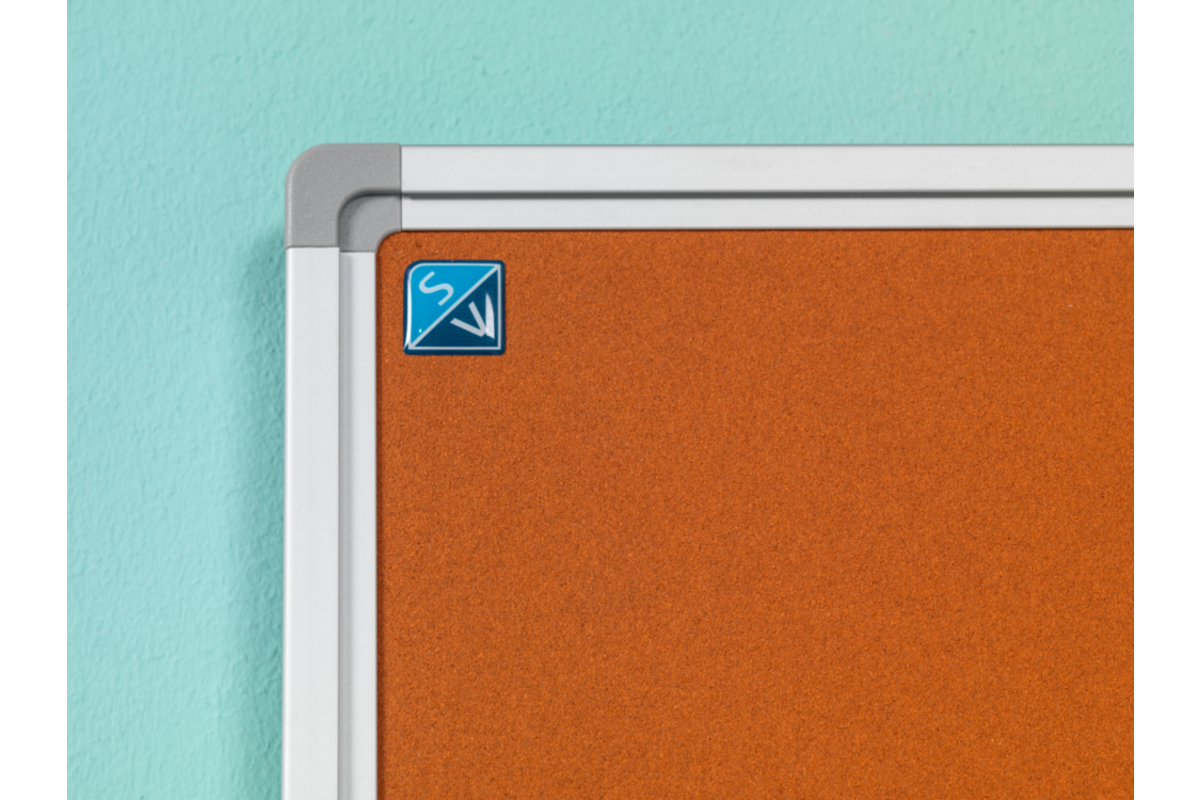 Prikbord Softline profiel 16mm, bulletin oranje, 90x180 cm
