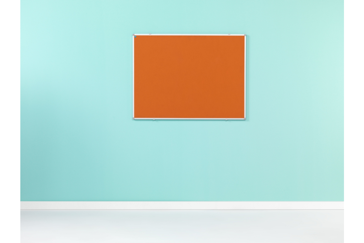 Prikbord Softline profiel 16mm, bulletin oranje, 120x240 cm
